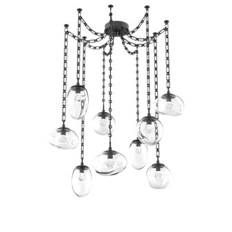 Cosmos Round 9pc Swag Multi-Pendant Chain (LED) (1289|SNB0069-09-MB-ZC-CH3-L1)