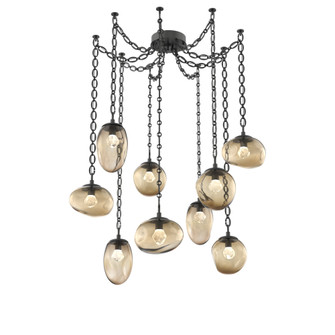 Cosmos Round 9pc Swag Multi-Pendant Chain (LED) (1289|SNB0069-09-MB-ZB-CH2-L1)