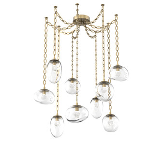 Cosmos Round 9pc Swag Multi-Pendant Chain (LED) (1289|SNB0069-09-GB-ZC-CH2-L1)