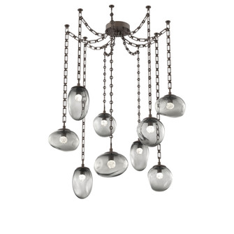 Cosmos Round 9pc Swag Multi-Pendant Chain (LED) (1289|SNB0069-09-FB-FS-CH3-L3)