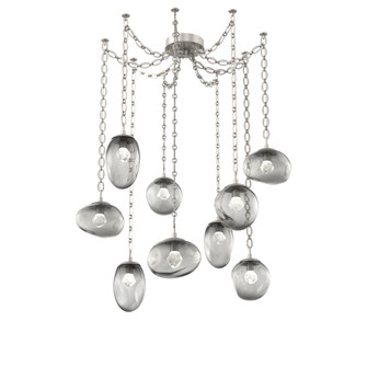 Cosmos Round 9pc Swag Multi-Pendant Chain (LED) (1289|SNB0069-09-BS-ZS-CH2-L3)