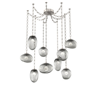 Cosmos Round 9pc Swag Multi-Pendant Chain (LED) (1289|SNB0069-09-BS-ZS-CH1-L3)