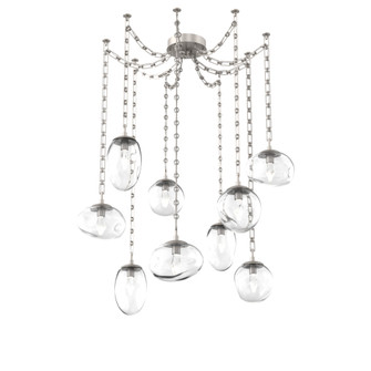 Cosmos Round 9pc Swag Multi-Pendant Chain (LED) (1289|SNB0069-09-BS-GC-CH3-L3)