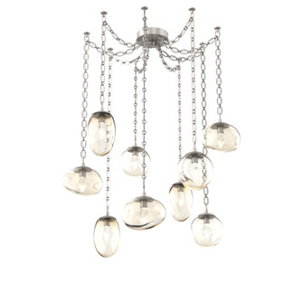 Cosmos Round 9pc Swag Multi-Pendant Chain (LED) (1289|SNB0069-09-BS-GA-CH2-L3)