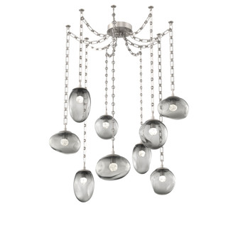 Cosmos Round 9pc Swag Multi-Pendant Chain (LED) (1289|SNB0069-09-BS-FS-CH3-L1)