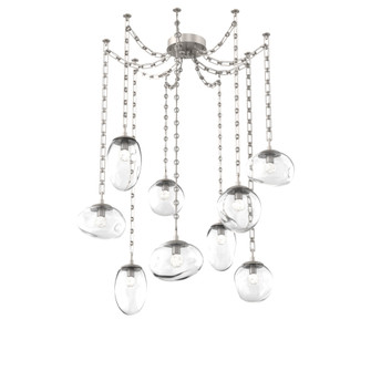 Cosmos Round 9pc Swag Multi-Pendant Chain (LED) (1289|SNB0069-09-BS-FC-CH3-L3)