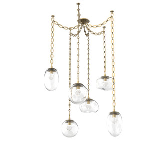 Cosmos Round 6pc Swag Multi-Pendant Chain (LED) (1289|SNB0069-06-GB-ZC-CH2-L1)
