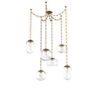 Cosmos Round 6pc Swag Multi-Pendant Chain (LED) (1289|SNB0069-06-GB-ZC-CH1-L1)