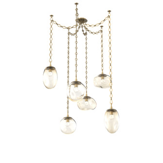 Cosmos Round 6pc Swag Multi-Pendant Chain (LED) (1289|SNB0069-06-GB-FA-CH1-L1)
