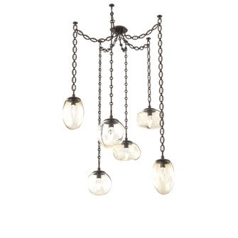 Cosmos Round 6pc Swag Multi-Pendant Chain (LED) (1289|SNB0069-06-FB-GA-CH2-L1)