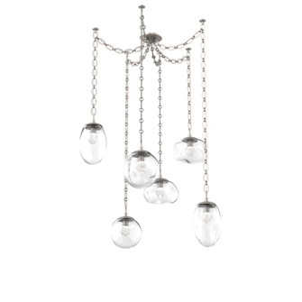 Cosmos Round 6pc Swag Multi-Pendant Chain (LED) (1289|SNB0069-06-BS-ZC-CH2-L3)