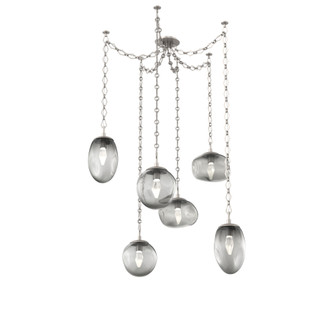 Cosmos Round 6pc Swag Multi-Pendant Chain (LED) (1289|SNB0069-06-BS-GS-CH1-L3)