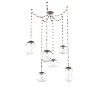 Cosmos Round 6pc Swag Multi-Pendant Chain (LED) (1289|SNB0069-06-BS-FC-CH3-L3)