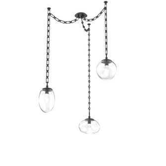 Cosmos Round 3pc Swag Multi-Pendant Chain (LED) (1289|SNB0069-03-MB-GC-CH3-L1)