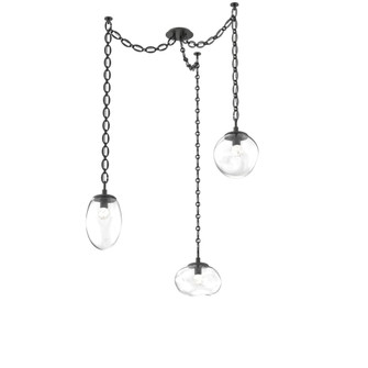 Cosmos Round 3pc Swag Multi-Pendant Chain (LED) (1289|SNB0069-03-MB-FC-CH2-L1)