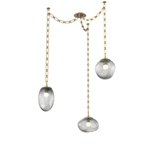 Cosmos LED Multi Light Pendant Gilded Brass (1289|SNB0069-03-GB-FS-CH3-L3)