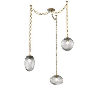 Cosmos LED Multi Light Pendant Gilded Brass (1289|SNB0069-03-GB-FS-CH2-L1)