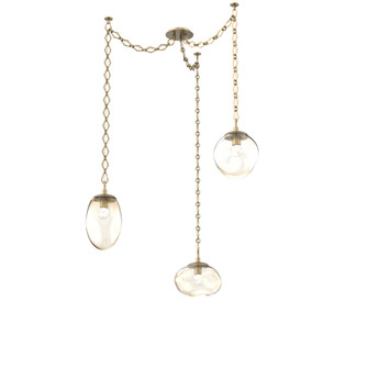 Cosmos Round 3pc Swag Multi-Pendant Chain (LED) (1289|SNB0069-03-GB-FA-CH1-L1)