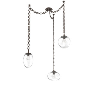 Cosmos Round 3pc Swag Multi-Pendant Chain (LED) (1289|SNB0069-03-FB-ZC-CH2-L3)