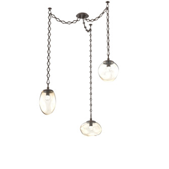 Cosmos Round 3pc Swag Multi-Pendant Chain (LED) (1289|SNB0069-03-FB-FA-CH1-L3)