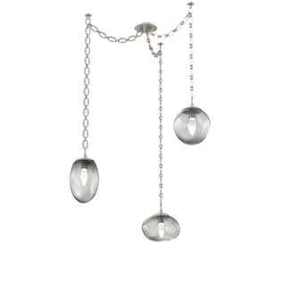 Cosmos Round 3pc Swag Multi-Pendant Chain (LED) (1289|SNB0069-03-BS-GS-CH2-L3)