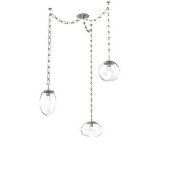 Cosmos Round 3pc Swag Multi-Pendant Chain (LED) (1289|SNB0069-03-BS-GC-CH3-L3)