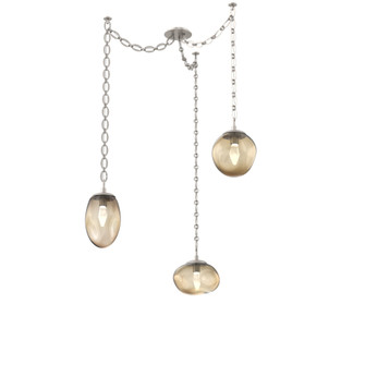 Cosmos Round 3pc Swag Multi-Pendant Chain (LED) (1289|SNB0069-03-BS-GB-CH2-L3)
