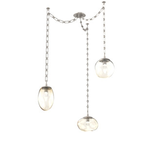 Cosmos Round 3pc Swag Multi-Pendant Chain (LED) (1289|SNB0069-03-BS-GA-CH3-L3)