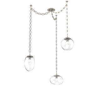Cosmos Round 3pc Swag Multi-Pendant Chain (LED) (1289|SNB0069-03-BS-FC-CH2-L3)