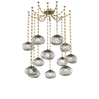 Nova Round 12pc Swag Multi-Pendant Chain (LED) (1289|SNB0068-12-GB-ZS-CH3-L3)