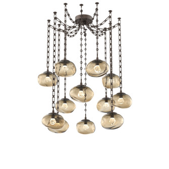 Nova Round 12pc Swag Multi-Pendant Chain (LED) (1289|SNB0068-12-FB-ZB-CH3-L3)