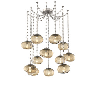Nova Round 12pc Swag Multi-Pendant Chain (LED) (1289|SNB0068-12-BS-GB-CH3-L3)