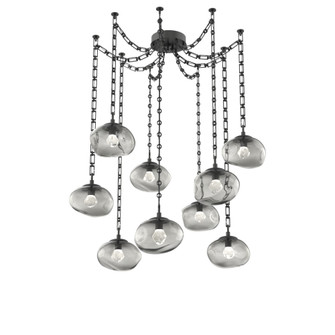Nova Round 9pc Swag Multi-Pendant Chain (LED) (1289|SNB0068-09-MB-ZS-CH3-L1)