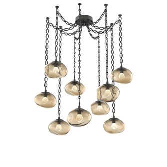 Nova Round 9pc Swag Multi-Pendant Chain (LED) (1289|SNB0068-09-MB-ZB-CH2-L3)