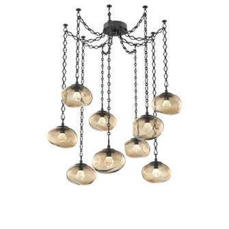 Nova Round 9pc Swag Multi-Pendant Chain (LED) (1289|SNB0068-09-MB-ZB-CH1-L1)