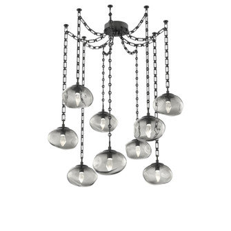 Nova Round 9pc Swag Multi-Pendant Chain (LED) (1289|SNB0068-09-MB-GS-CH3-L1)