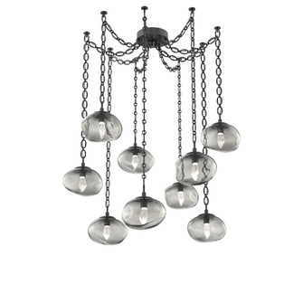 Nova Round 9pc Swag Multi-Pendant Chain (LED) (1289|SNB0068-09-MB-GS-CH2-L1)