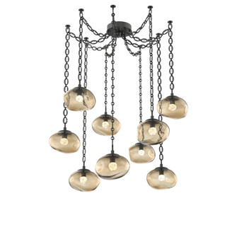 Nova Round 9pc Swag Multi-Pendant Chain (LED) (1289|SNB0068-09-MB-FB-CH2-L3)