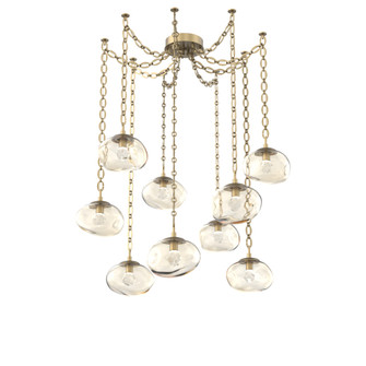 Nova Round 9pc Swag Multi-Pendant Chain (LED) (1289|SNB0068-09-GB-ZA-CH2-L1)