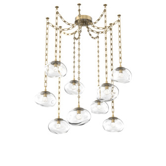 Nova Round 9pc Swag Multi-Pendant Chain (LED) (1289|SNB0068-09-GB-FC-CH3-L3)