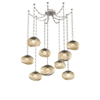 Nova Round 9pc Swag Multi-Pendant Chain (LED) (1289|SNB0068-09-BS-ZB-CH1-L3)