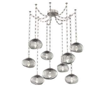 Nova Round 9pc Swag Multi-Pendant Chain (LED) (1289|SNB0068-09-BS-GS-CH3-L3)