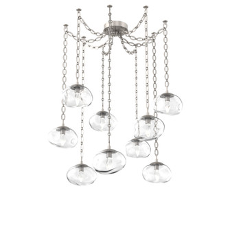 Nova Round 9pc Swag Multi-Pendant Chain (LED) (1289|SNB0068-09-BS-GC-CH2-L1)