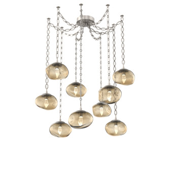 Nova Round 9pc Swag Multi-Pendant Chain (LED) (1289|SNB0068-09-BS-GB-CH2-L3)
