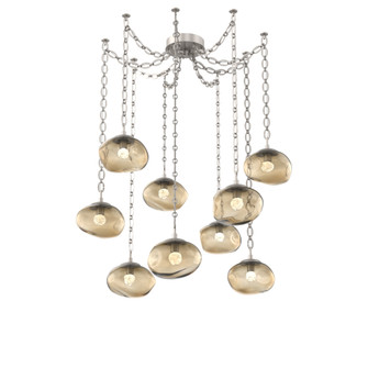 Nova Round 9pc Swag Multi-Pendant Chain (LED) (1289|SNB0068-09-BS-FB-CH2-L3)