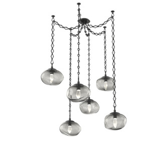 Nova Round 6pc Swag Multi-Pendant Chain (LED) (1289|SNB0068-06-MB-GS-CH1-L3)
