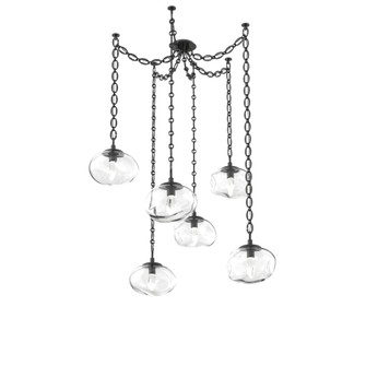 Nova Round 6pc Swag Multi-Pendant Chain (LED) (1289|SNB0068-06-MB-GC-CH2-L3)