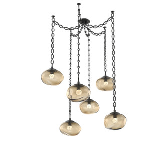 Nova Round 6pc Swag Multi-Pendant Chain (LED) (1289|SNB0068-06-MB-FB-CH2-L1)