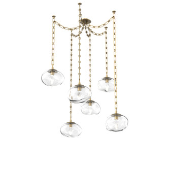 Nova Round 6pc Swag Multi-Pendant Chain (LED) (1289|SNB0068-06-GB-GC-CH3-L3)