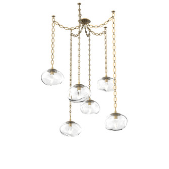 Nova Round 6pc Swag Multi-Pendant Chain (LED) (1289|SNB0068-06-GB-GC-CH2-L1)